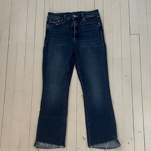 MOTHER Ankle Cropped Dark Indigo Jeans